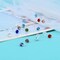 Plastic Earrings,80pcs Colorful Cubic Zirconia Earrings for Gril, medical grade plastic Post earrings for sensitive ears, 3mm stud earrings for women hypoallergenic